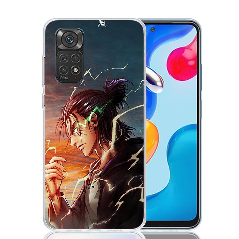 

Чехол для телефона Attack-Titan Eren для Xiaomi Redmi Note 15 14 13 12S 12 Pro Plus 11S 11E 11 11T 10S 10 Арт Мягкий чехол с рисунком Redmi N Redmi Note 13 4G
