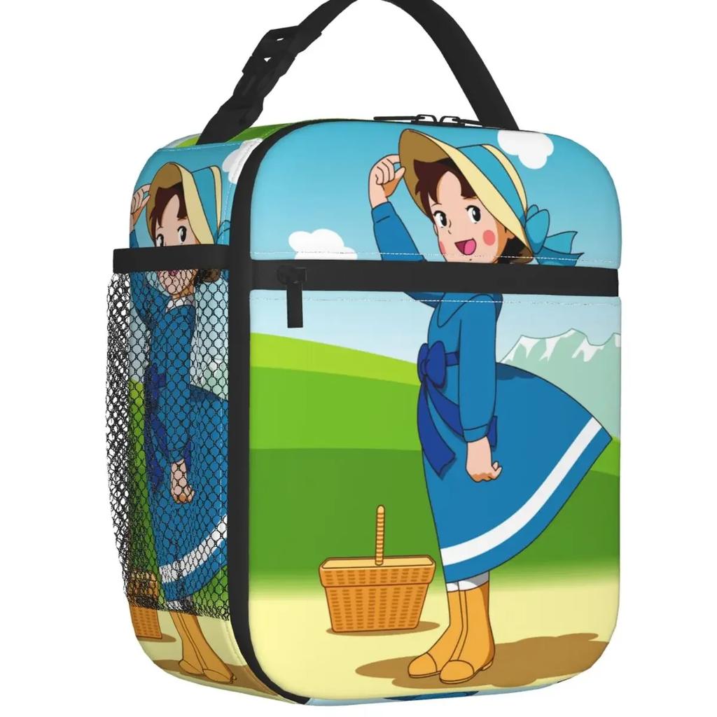 Custom Heidi Peter And Grandpa Together Lunch Bag Men Women Cooler Thermal Insulated Lunch Boxes for Student School