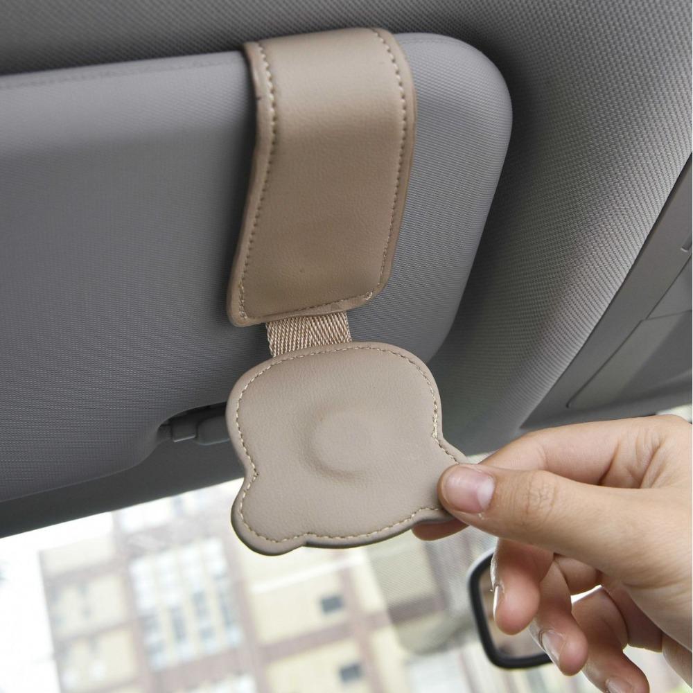 Universal Auto Sun Visor Glasses Box Flower Design Card Ticket Holder Eyeglasses Accessories