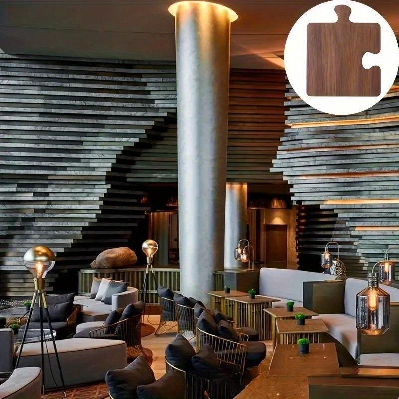 1/4 Stück Vintage Holzpuzzle-Untersetzer mit isoliertem Boden, geeignet für Büroschreibtische, Bars und Zuhause Halloween, Weihnachten Dekoration