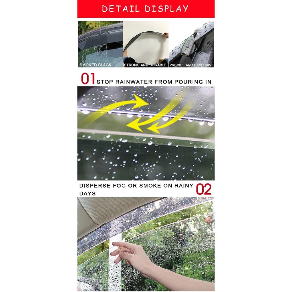 Window Visor for RENAULT DUSTER DACIA DUSTER HS 2011-2017 Rain Guard Side Vent Deflector Weathershield Outside-Mount Tape On