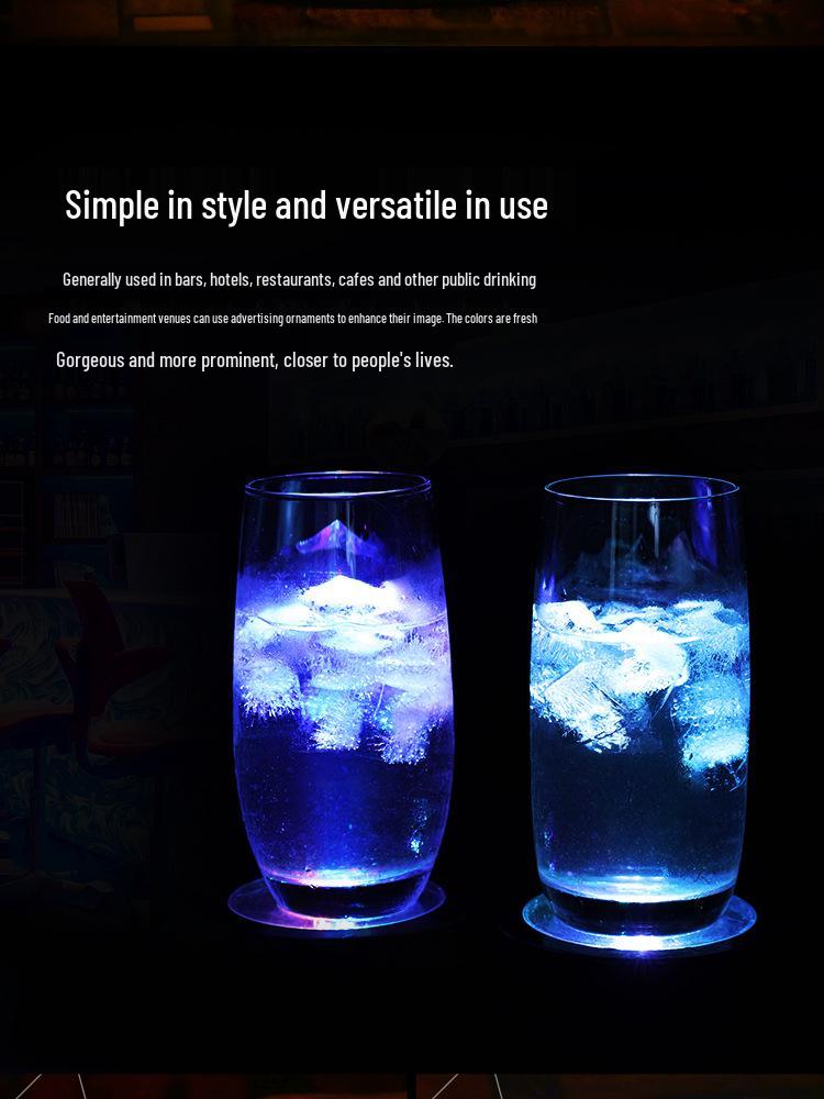 Wine Glass Cocktail Glow Coaster – Illuminated Base for Bar and Bartending