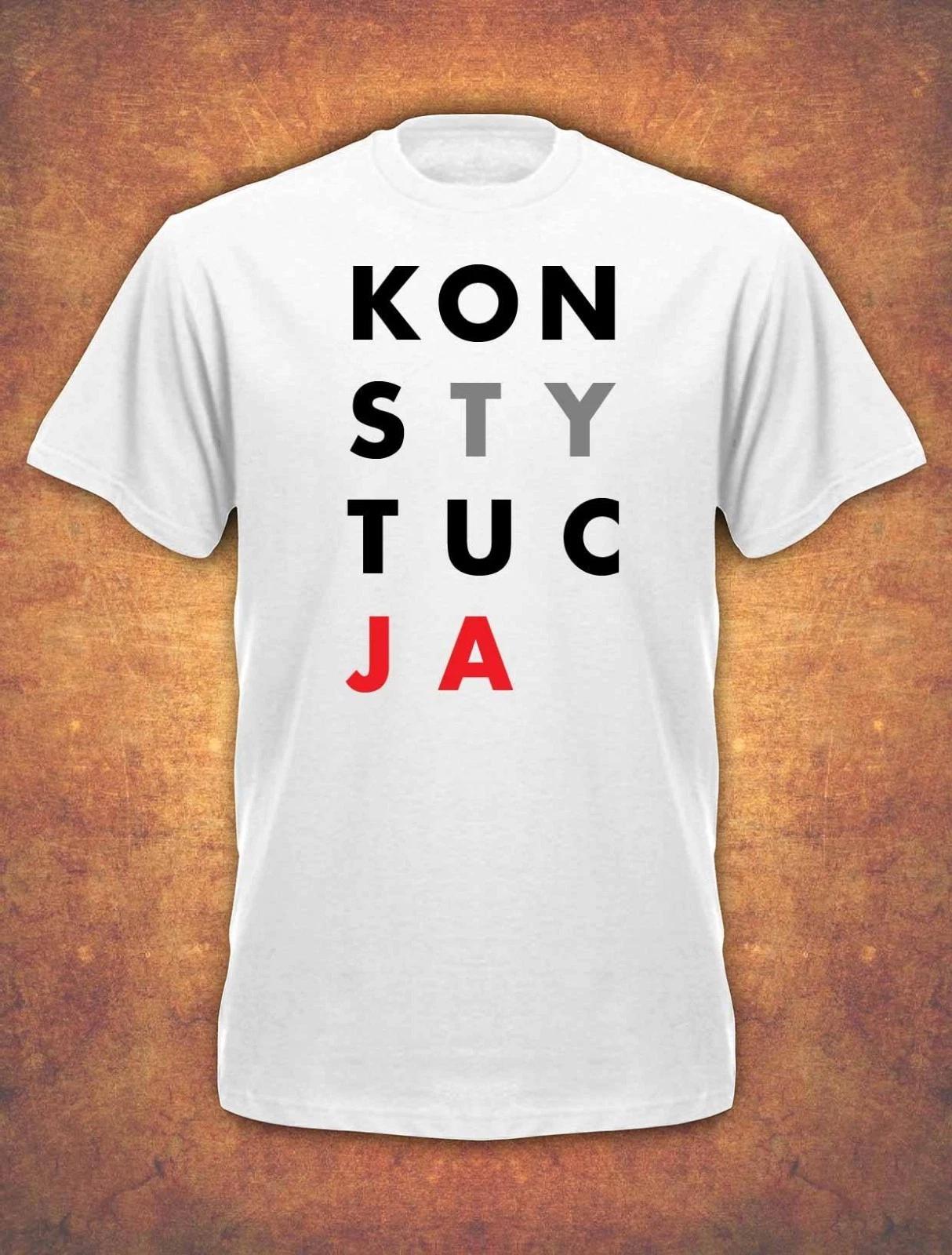 Konstytucja Koszulka Protest Polska 2019 Unia Europejska T- Shirt Kids 4XL