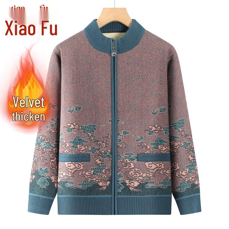 

Women s Autumn/Winter Plus Velvet Knitted Cardigan XL