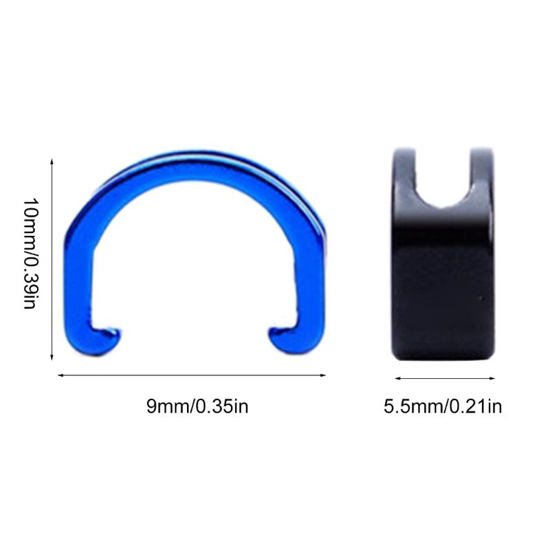 10Pcs Aluminum Alloys Bicycles Cable Clip Brake Cable Housing Clip Fixed Clamps Brake Derailleurs Shifts Cable Clip