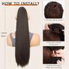 Long Curly Yaki Afro Ponytail Wig