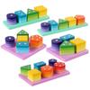 Puzzle early education five sets of columns, baby geometric intelligence board shape matching building block toys, teaching aids for children