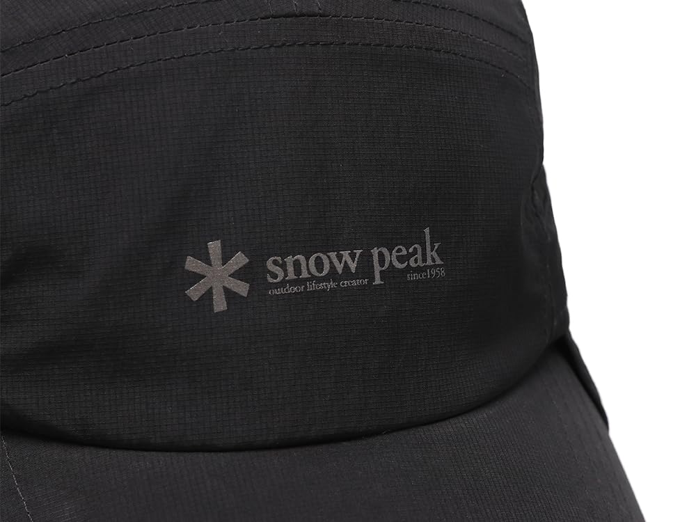 Snow Peak Sunshade Camp Cap Headwear Cap Hat for Men and Size M GS-S25MUFCC76 Women, Black,