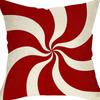 Christmas Pillowcase Nordic Striped Santa Letter Printed Cushion Cover Home Car Sofa Waist Pillowcase