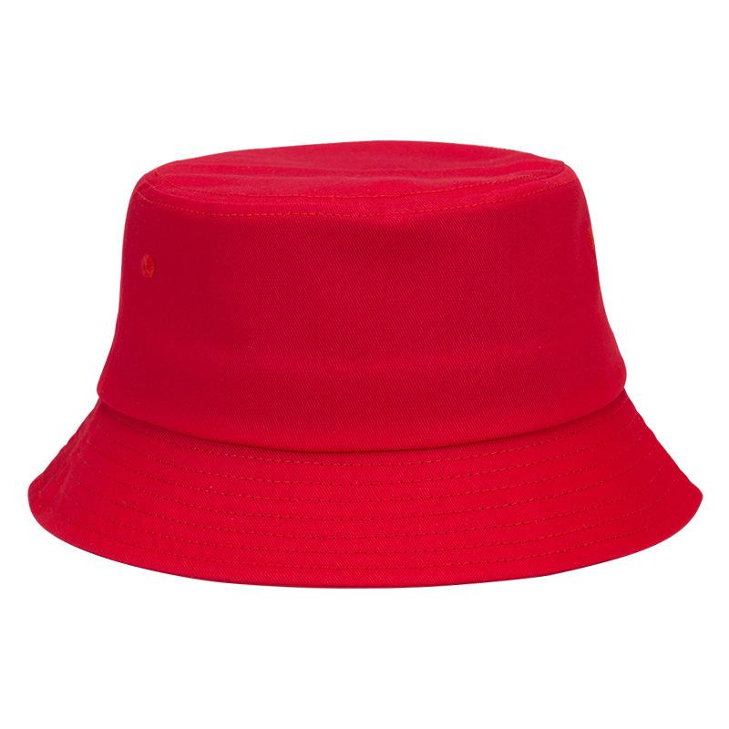 Cotton Solid Bucket Hat | Summer Sun Protection & Breathable Round Crown
