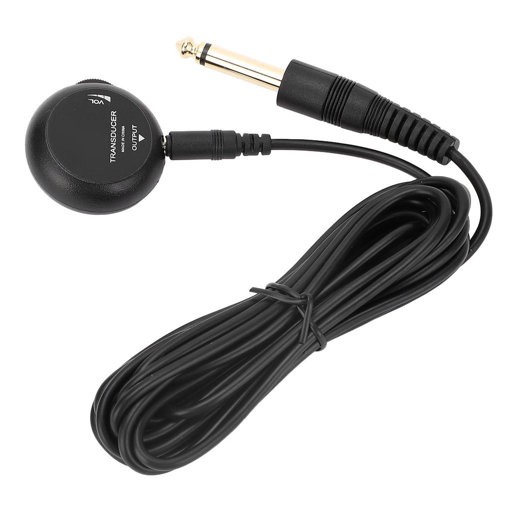 Piezo Pickup Volume Adjustable Mini Self Adhesive Piezo Contact Microphone Pickup for Acoustic Guitar Ukulele Violin