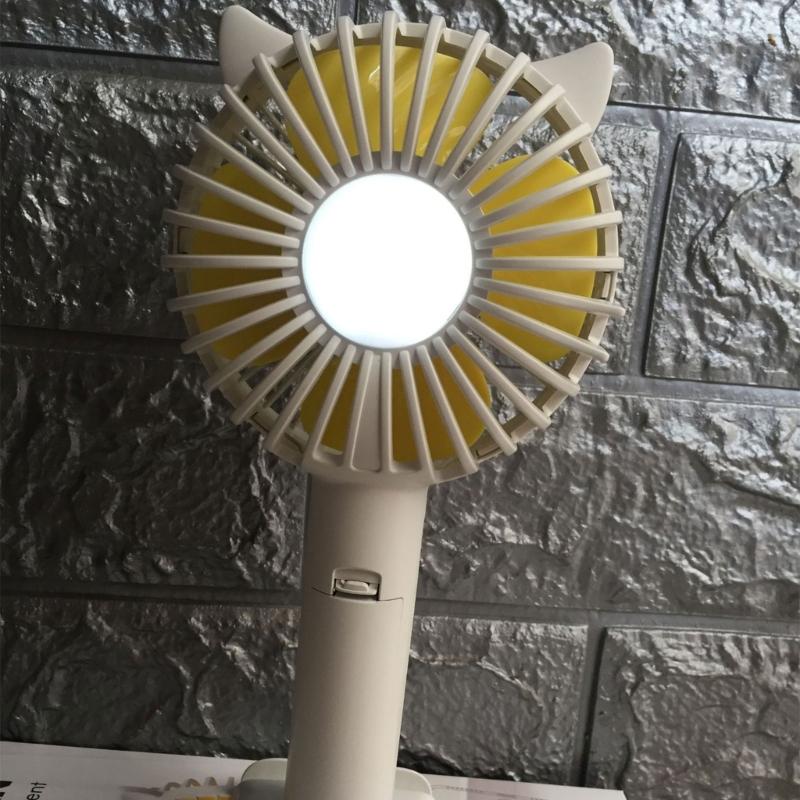 Cute Mini Fan Small Travel Fan Rechargable Cooling Device Lightweight Electric Fan Suitable for Indoor and Outdoor Use