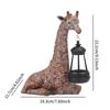 LED Solar Resin Giraffe Statue Outdoor Decorations Garden Statue Art for Lawn Porch Walkway Yard