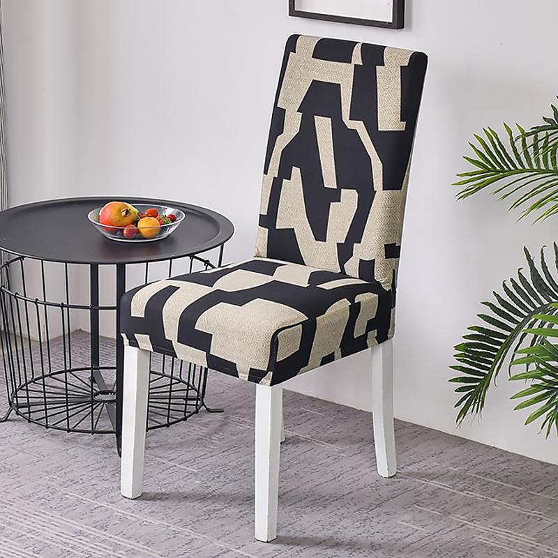 Dining Room Chair Covers Set, Stretch Printed Parsons Chair Slipcovers Spandex Removable Washable Kitchen Chair Protector Cover for Dining Room, Hotel