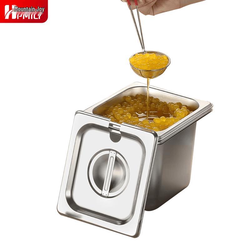 HPMILY Stainless Steel Food Pan with Open Lid