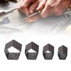 Walfront Leather Punch, 4 Pcs Pentagon Alloy Steel One Hole Hollow Cutter Punch Tool with Storage Box for Cutting Leather Cardboard Clay