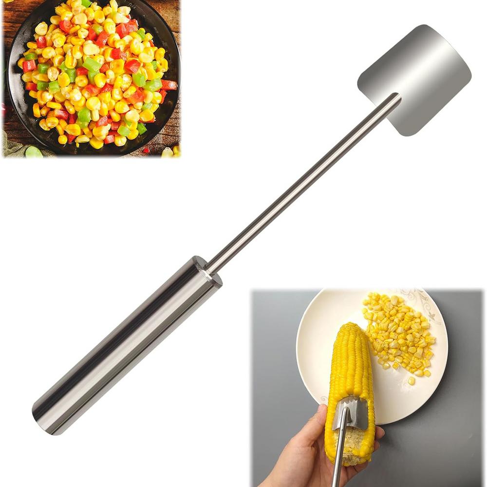Corn Cob Peeler Stainless Steel Corn Peeling Tool Corn Stripper Tool Corn Thresher Cutter for Home Kitchen Restaurant Supplies