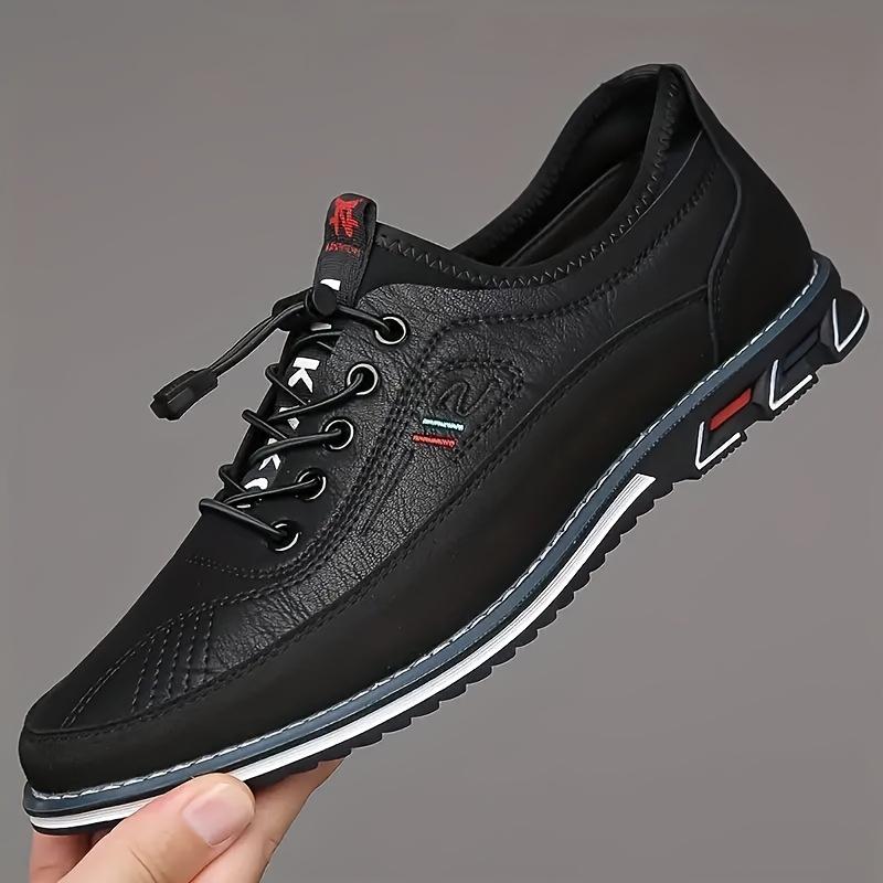 Men'S Plus Size Color Block Dress Shoes - Breathable Non-Slip Rubber Sole, Stylish Lace-Up Design for Business & Casual Wear, Comfortable EVA Insole