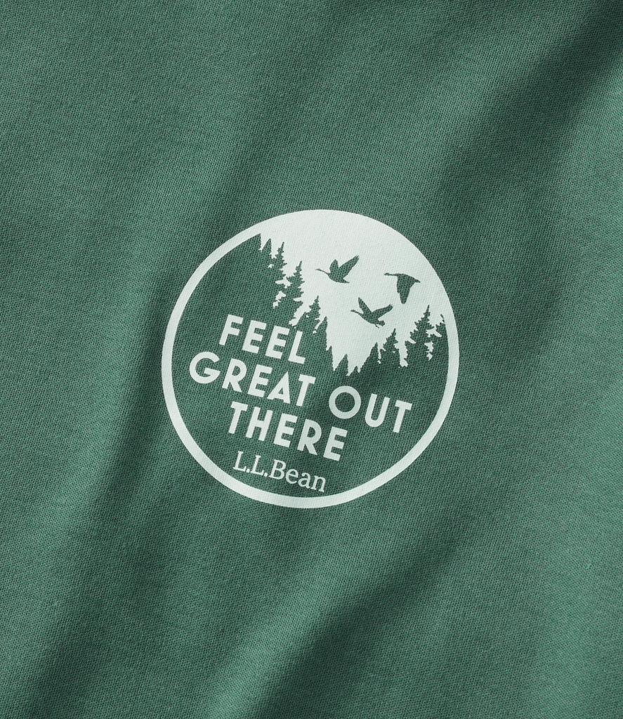 LL Bean Pima Cotton Crew Neck Graphic US Size Deep Chelt 1000227054 Women's Tee, Fit, Regular, S, Green/Bean Green,