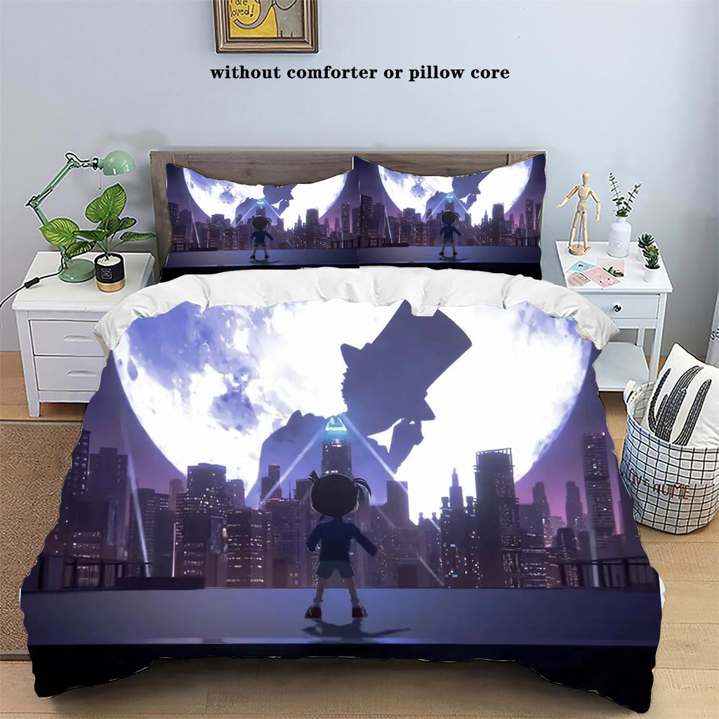 New Detective Conan Cartoon 3d Bedding Set Anime Twin Full Queen King Comforter Cover Set with Pillowcase Duvet Cover Sets Gift