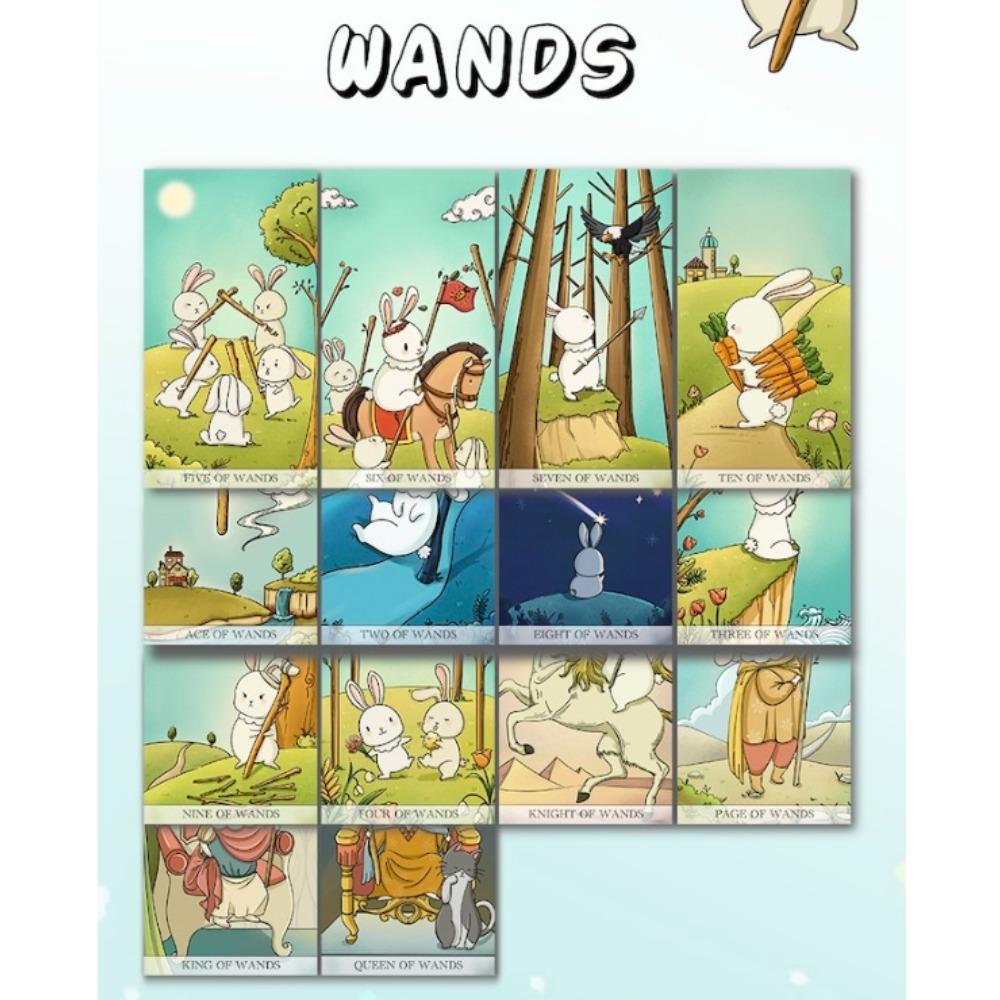 10,3 x 6 cm großes Sternenhase – kostenloses Cloud-Tarot-Deck mit 81 Karten. Folgen Sie dem Rider Waite System