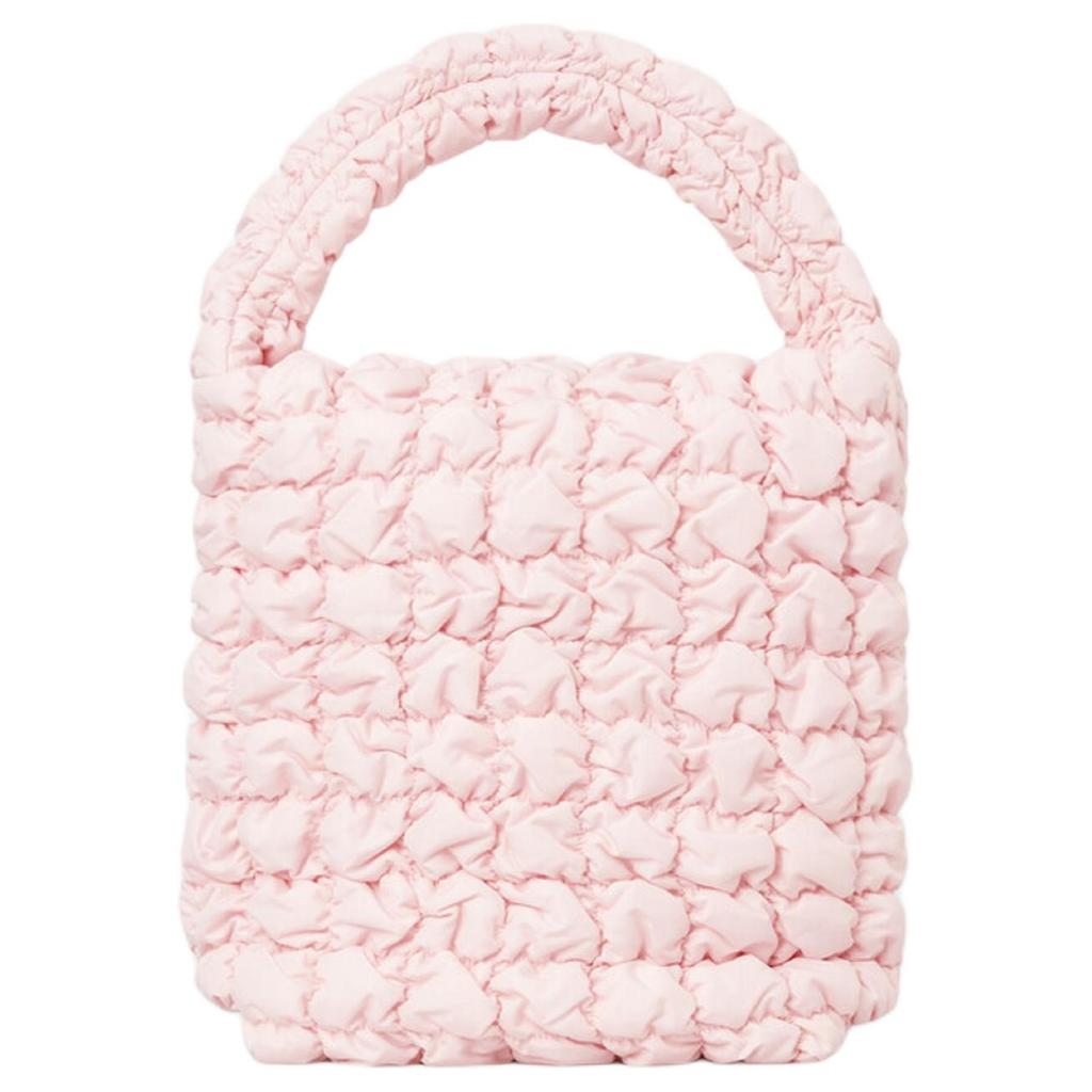 COS Solid Color Fashion Versatile Polyester Cloud Bag Tote Mini Women bags Pink 1267916002