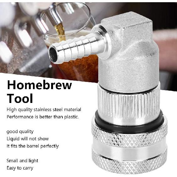 Keg Ball Lock Connector, Stainless Steel Ball Lock Keg Disconnect Quick Ball Lock Quick Connector Dispenser Beer Brewing Kegs Kegging Home Brew Corny