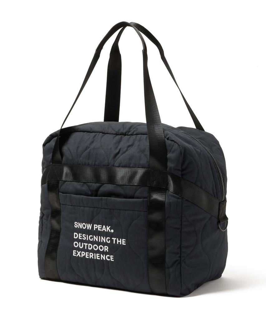 Snow Peak Quilted Ripstop Duffle Tote Black AC-25AU012 Bag, Handbag, Men's/Women's,