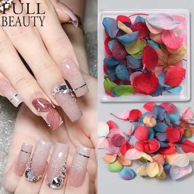 1 Box Nail Dried Flower Natural Floral Sticker Mixed Dry Flower DIY Nail Art Decals UV Gel Polish Manicure
