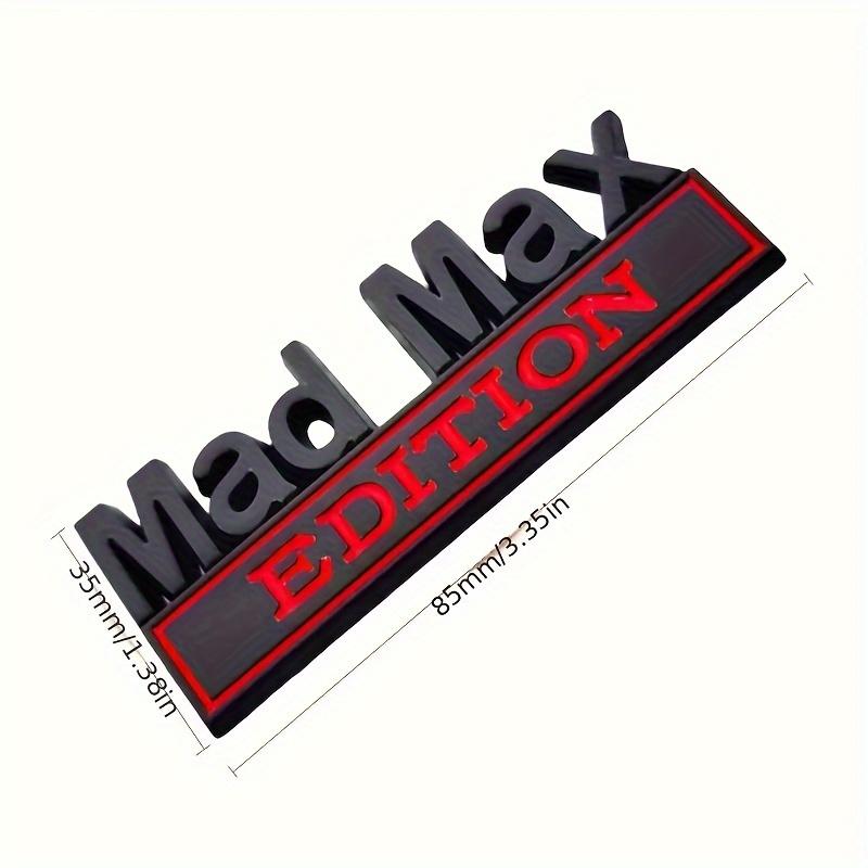 

2PCS Mad Max Edition Emblem Sticker Badge Fender Funny Decals Car Truck Replacement Door for Universal Vehicle SUV Motorcycle