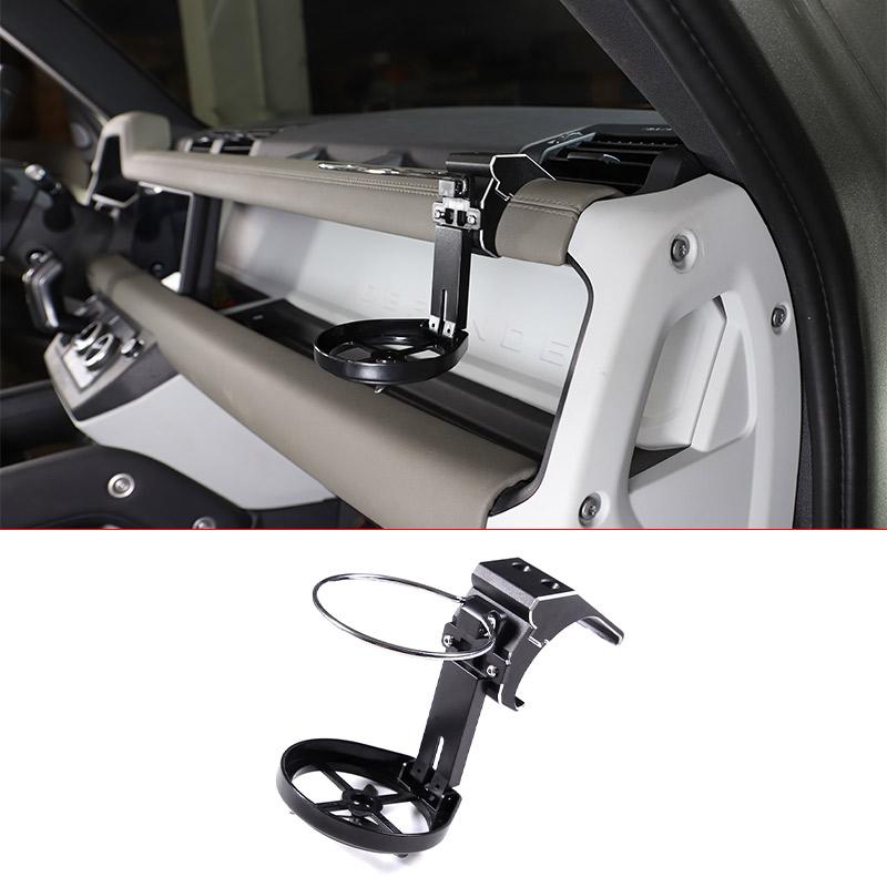 For Land Rover Defender 90110 2020-23 ABS+Aluminum Alloy Car Center Console Dashboard Water Cup Bracket Car Interior Accessories