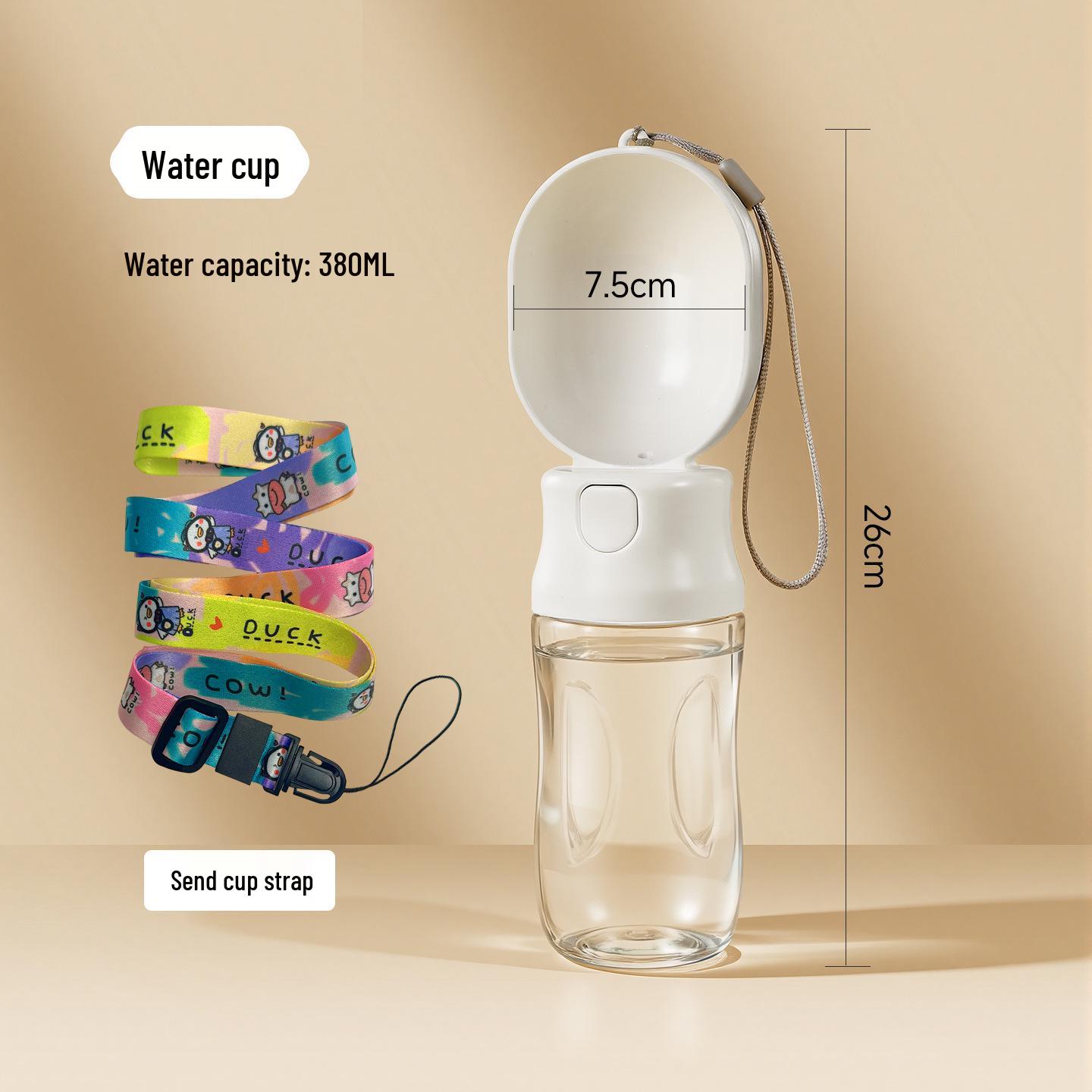 Portable Dual-Use Pet Water & Food Cup - Leak-Proof, One-Button Backflow Design for Travel.