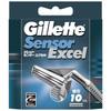 Gillette Sensor Excel Razor Blades 10 Pack Replacement Blades for Men Shaving Razor Hair Removal