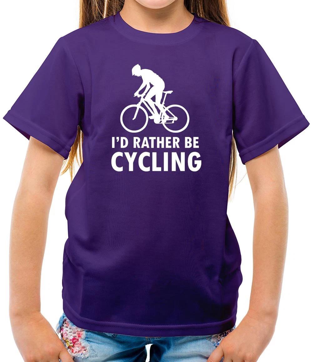 

I d Rather Be Cycling - Kids T-Shirt - Cycle Equipt Bike Bikes Love Cyclist 100