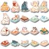 10/20/40pcs Kawaii Cartoon Rabbit Stickers Cute Creative Anime Animal Sticker Scrapbook Luggage Phone Decals Decoration Toy Gift