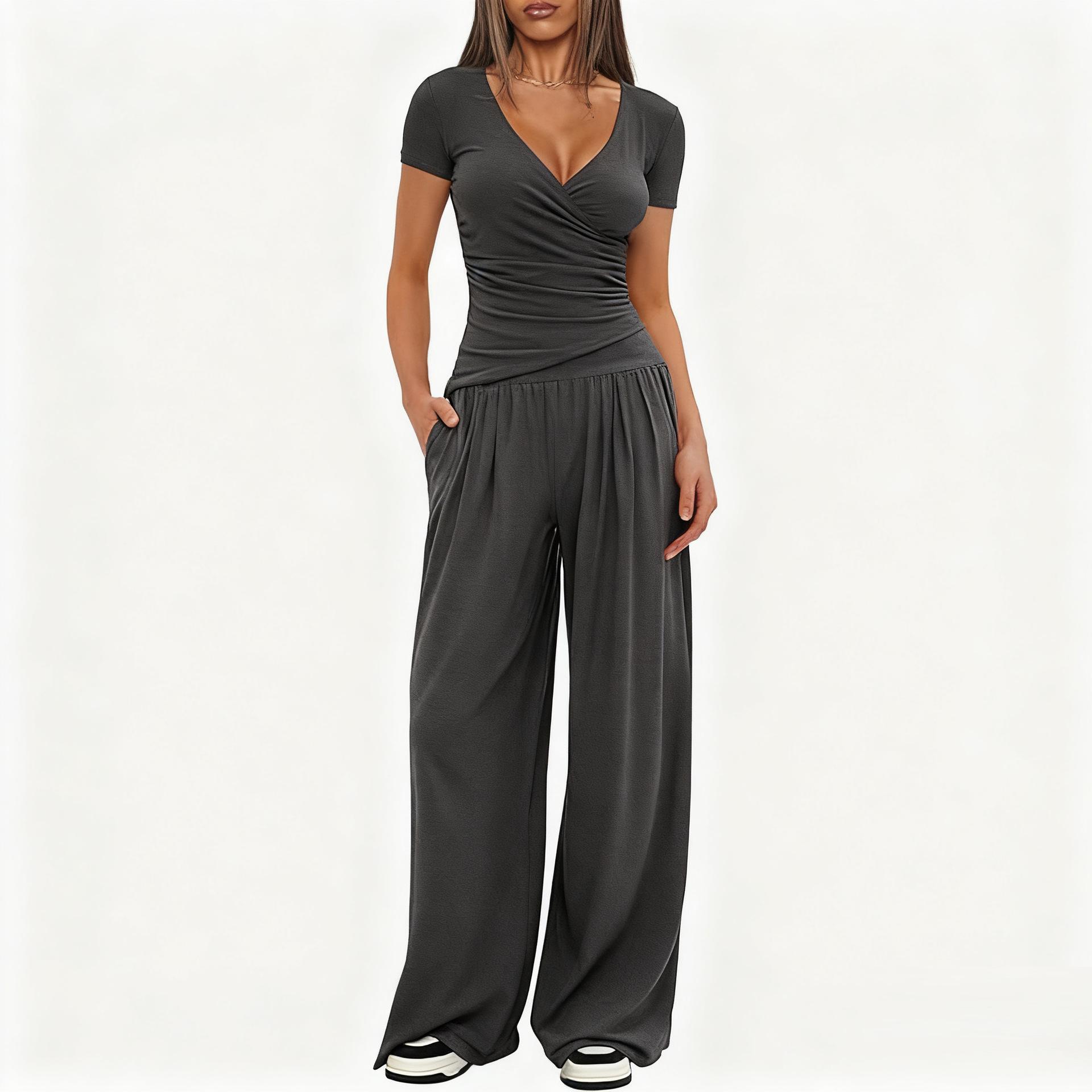 

2026 Autumn/Winter Women s Fashion Relaxed Wide-Leg Pants Casual Comfort Set Medium
