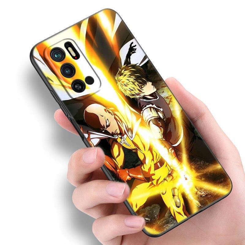One-Punch Man Anime Phone Case For Xiaomi Redmi Note 7 8 8T 9 9S 10 10S 10T 11 11S 4G 11E 11T Pro 5G Soft TPU Black Cover