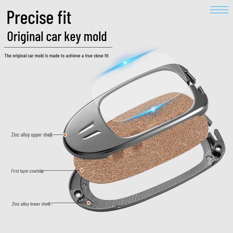 Ideal 2021 Car Key Protective Cover: Minimalist Metal Design for Both Men and Women