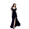 Creative Chiffon Long Dress Evening Dress Black Lace Women's Dress
