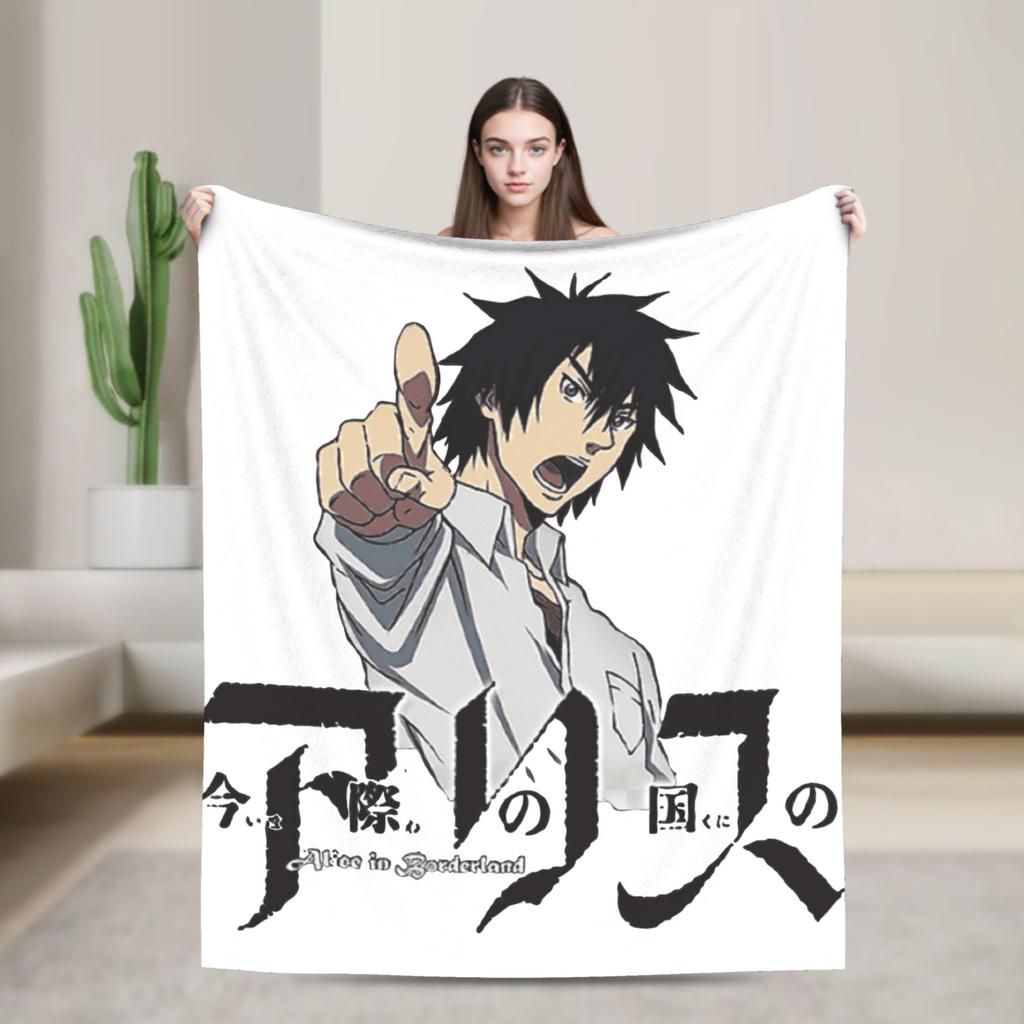 TV Alice In Borderlande Chishiya Blanket Cover Flannel Throw Blanket Summer Air Conditioning Personalised Soft Warm Bedspreads