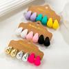 Simple and Versatile, Exquisite Candy Colored Water Droplet Earrings, Multiple Piece Set, Acrylic Colored Geometric Earrings
