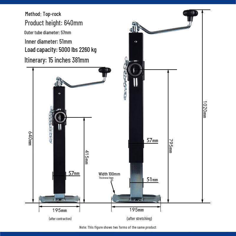 Aokewen 5000lb RV Trailer Hand Crank Jack