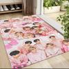Group Photo Carpet Rug Soft Washable Antislip Home Living Room Sofa Mats Personalized Christmas Rug