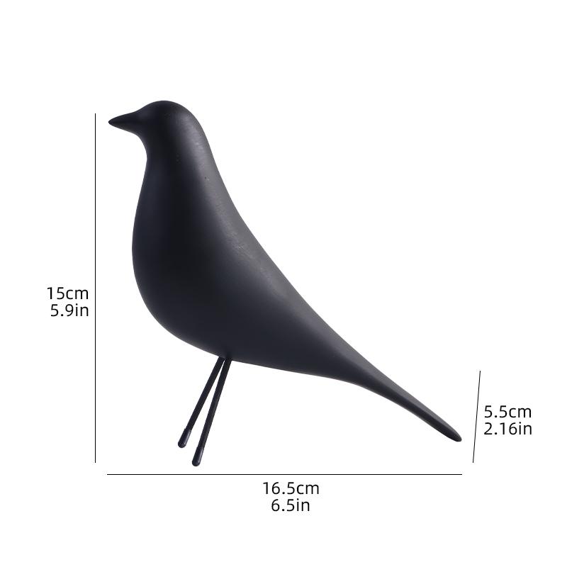 Nordic Style Minimalist Bird Sculpture, Office, Living Room, Bedroom Decoration Ornament, Resin Craft Artwork.