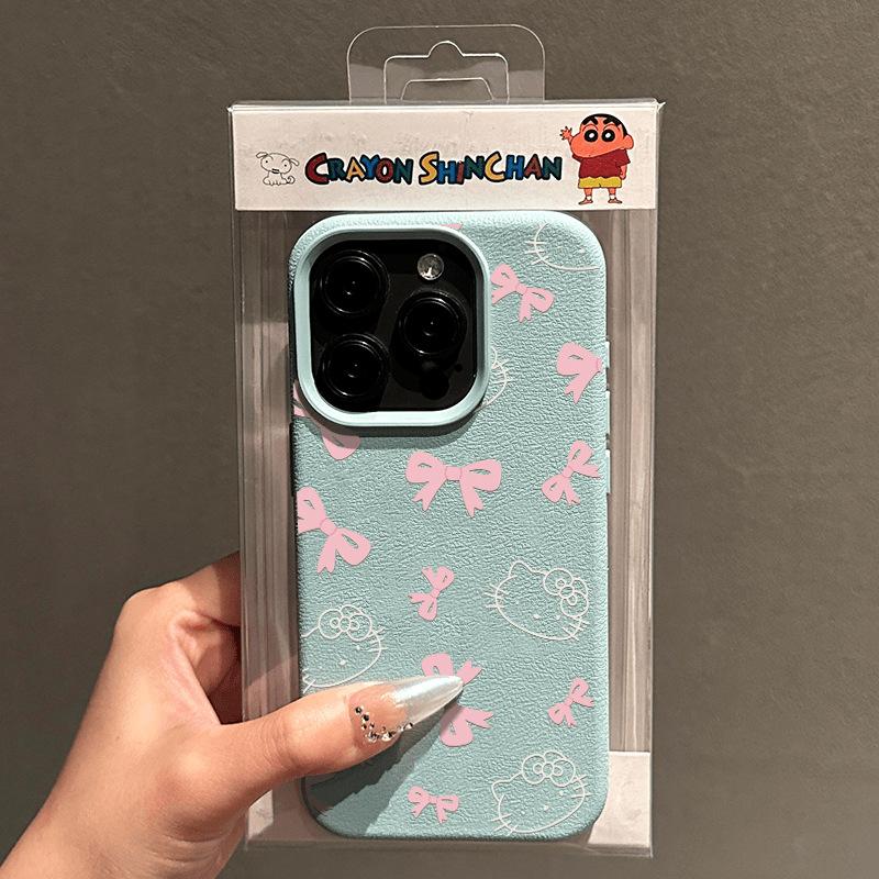 Applicabile a Custodia per Cellulare Apple 16 Iphone15 14 Motivo Litchi 13 Fresca 12 Semplice 11 Creativa X