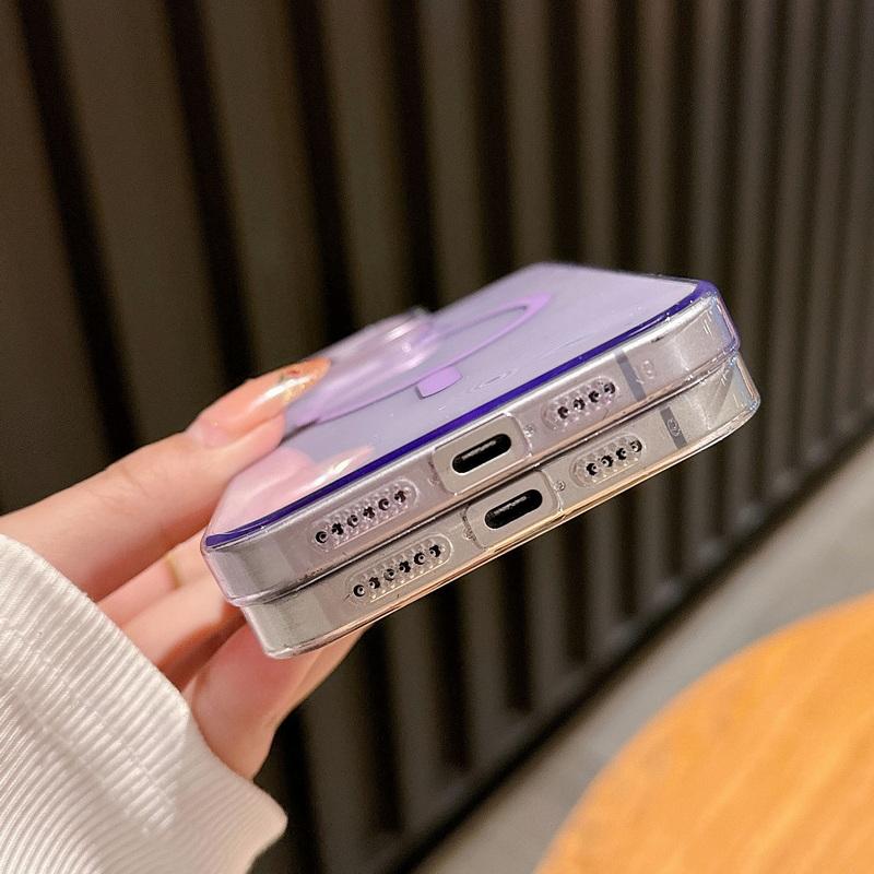 Diamantrahmen Metall Kamera Ständer Handyhülle Für iPhone 16 Pro 15 Pro Max 14 für Magsafe Klar Stoßfest Kabelloses Laden Magnetische Rückseite