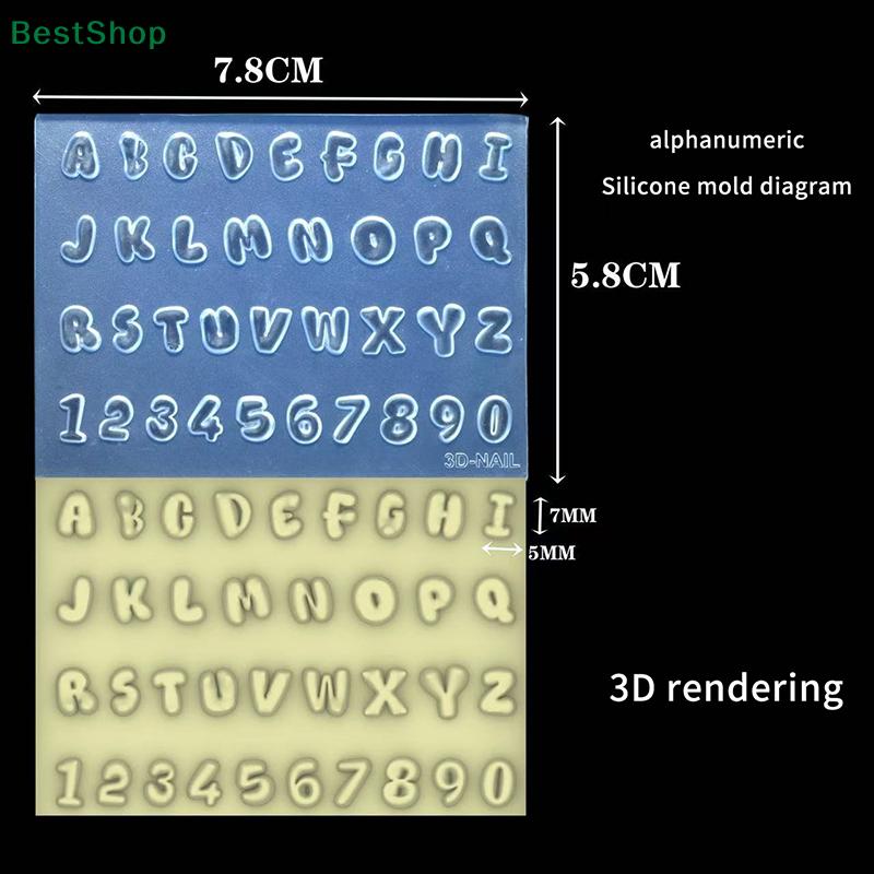 Letter Musical Note Number Nail Art Decor 3D Silicone Manicure Templates DIY Nail Mold