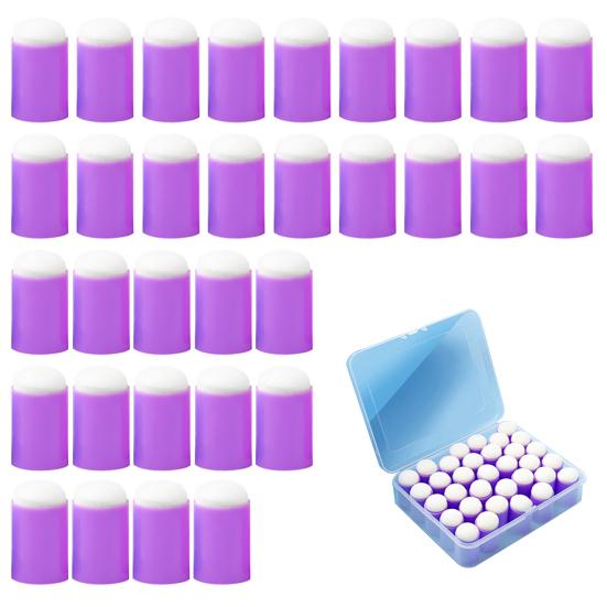 30/32Pcs Finger Sponge Daubers Painting Sponges Set with Storage Box Craft Sponge Daubers for DIY Crafting Card Making Painting Stamping
