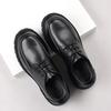 Leather Shoes Men's Breathable British Style Men's Business Big Head Outer Height Increase Korean Version Low-top Lace-up Casual Shoes 6cm