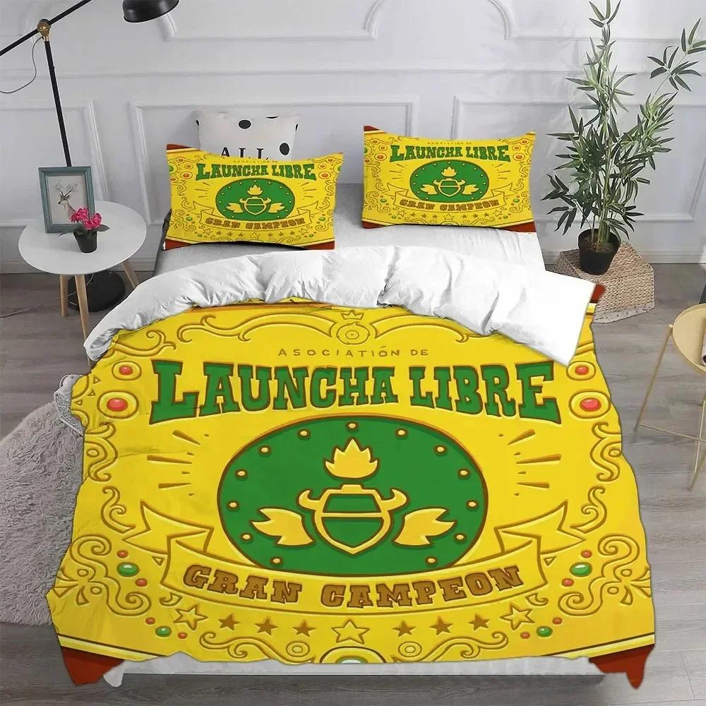 Game Burrito BisonLauncha Libre Printed Bed Set Duvet Cover Pillowcase Bedding Set Linen Sheet Quilt Cover Full Queen King Size